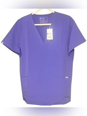💜FIGS Casma Three-Pocket Scrub Top. Size-XL. Limited Edition color-Amethyst. NWT